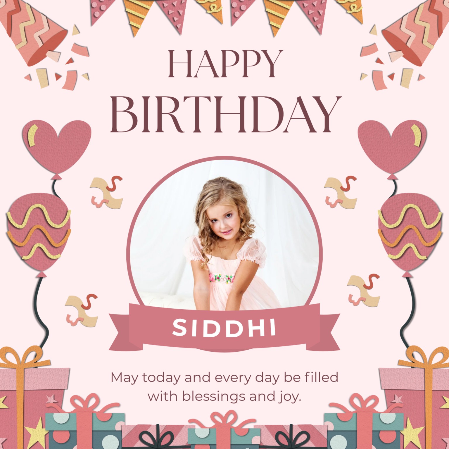 Pastel birthday invitation design