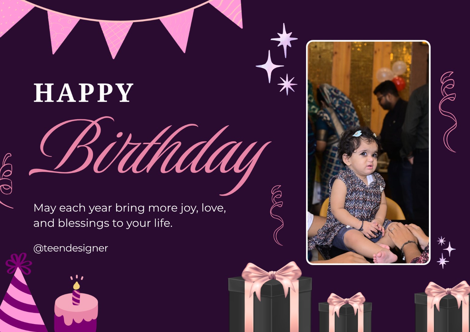 Purple birthday design